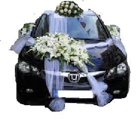 Ankara Keçiören çift çiçekli düğün gelin arabası süslemesi sünnet arabası süsleme