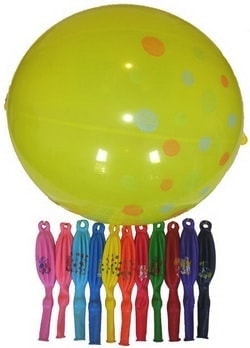 100 adet ( 1 paket ) desenli de�i�ik renklerde punch balon 