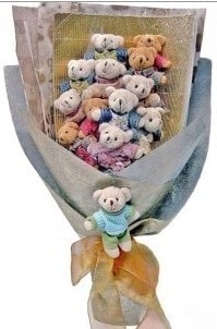 Ankara Ke�i�ren 17 adet pelu� ay�c�ktan g�rsel buket 
