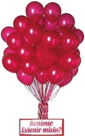 50 adet u�an balon ve benimle evlenirmisin yaz�s� sevenlere ve sevilenlere �zel